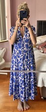 Blue And White Patterned Zara Dress Size S