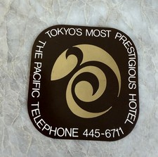Lot of 7 Vintage Pacific Hotel Tokyo Japan Luggage Labels Unused Travel Ephemera