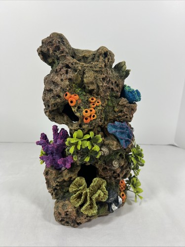 Top Fin Coral & Plant Rocky Aquarium Ornament 11.5 Inch Tall