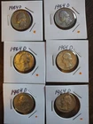 1964-D Washington Silver Quarter LOT of 6 Circulated Coins Total 1.085 Oz Silver