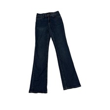 Express Womens Dark Wash Flare Leg Jeans Size 8 Indigo Denim Stretch