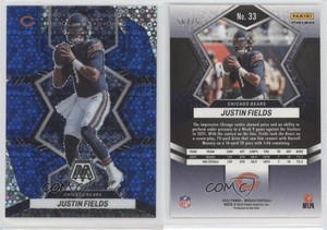 2022 Panini Mosaic No Huddle Blue Mosaic Prizm /75 Justin Fields #33