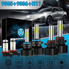 6-sides 9005 9006 H11 LED Headlight High Low Beam Fog Bulbs Super Bright White