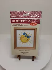 Riolis Beaded Embroidery Kit Happy Sun Smile Flowers Cross Stitch #1164 4" x 4" 