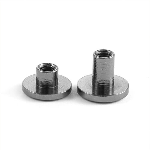 10Sets Flat Belt Screw Leather Craft Chicago Nail Brass Solid Rivet Stud Head UK - Picture 9 of 16