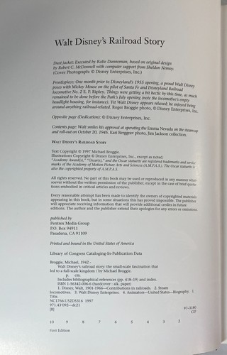 Walt Disneys Eisenbahngeschichte von Michael Broggie, 1997 HC DJ 1. Auflage - Bild 10 von 13