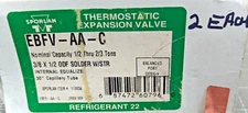 (2) SPORLAN THERMO EXPANSION VALVE POWER HEADS EBFV-AA-C NOS [A10]