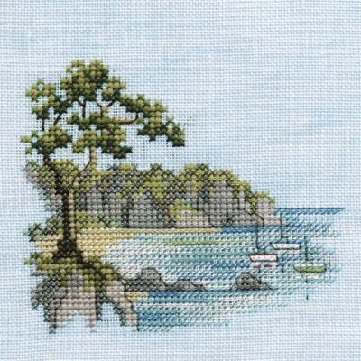 Bothy Threads Kreuzstich-Set ''Menuette - Landspitze'', 10x10cm, DWMIN01A, Zählmus