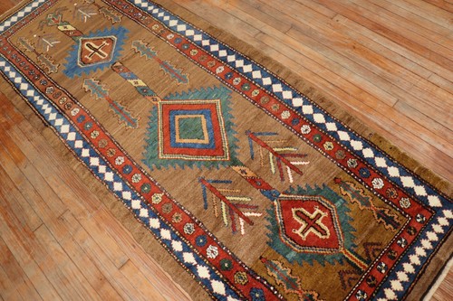 "Antiker Bakhshaish Kamel Haarteppich 3'5""x9'"