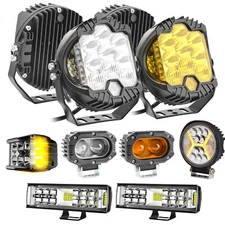 9Kinds 4/5Inch 12V LED Pod Lights Work Light Bar Spot Driving Off Road Trucks