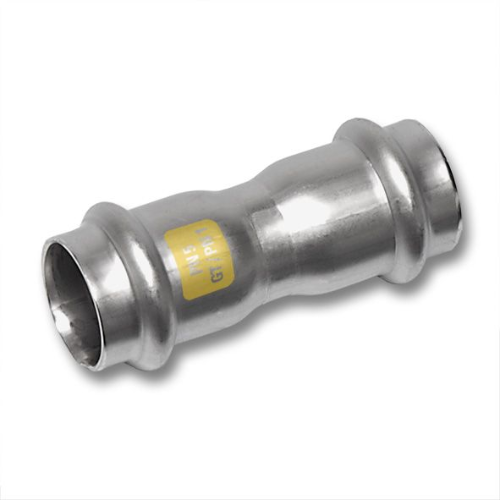 15mm Stainless Straight Coupling SANHA NiroSan *GAS* Press-Fit - 17270