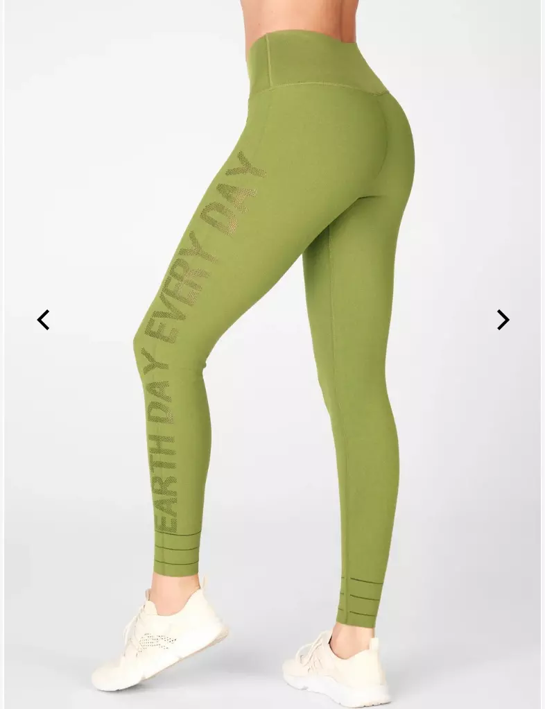 NEW FABLETICS SCULPTKNIT LEGGINGS HIGH WAISTED Basil Green SIZE