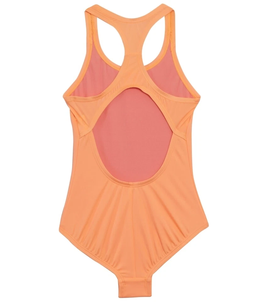 Nike Niños Niñas 23600 Naranja Pulso Sólido Espalda Corredora Traje de Baño Una Pieza Talla S Foto 2 de 2