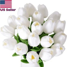 20  Artificial Tulip Bouquet Wedding Party Home Decor Fake Flowers Real Touch US