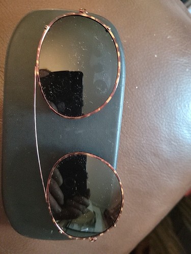 Brooks Brothers Vintage Metal Custom Clip on Sunglasses 140 1007 5120 Italy - Picture 3 of 5