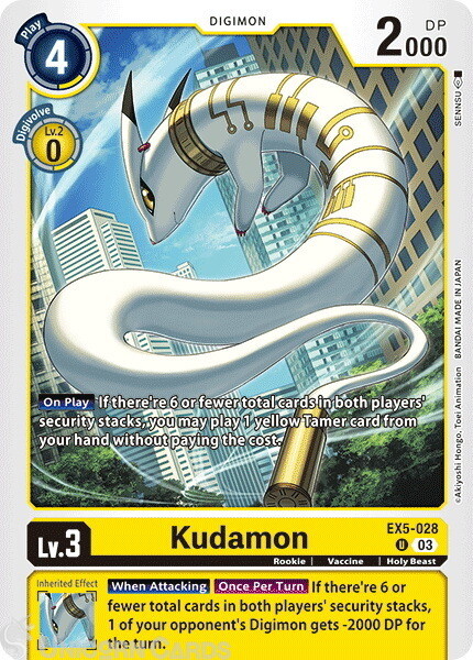 EX5-028 Kudamon :: Uncommon Digimon Card :: EX05: Animal Colosseum