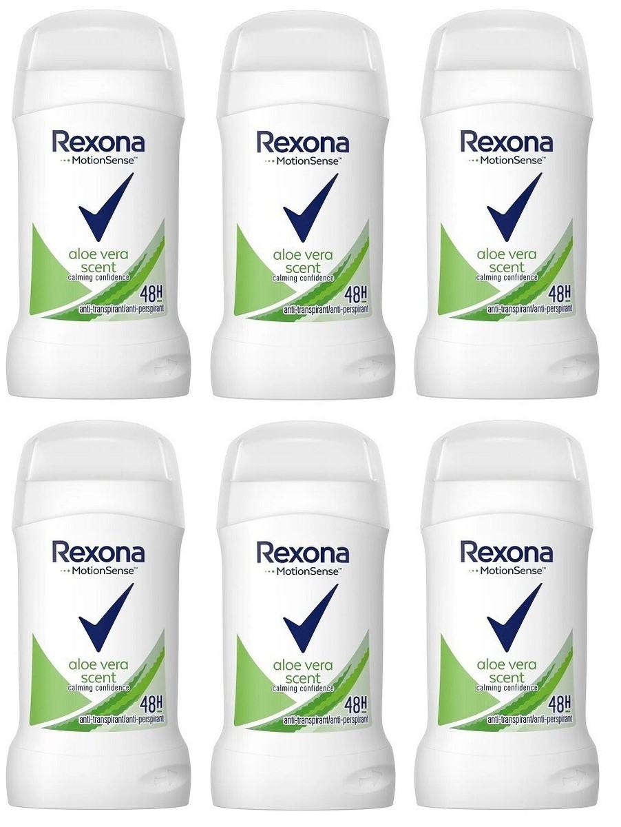 6x Rexona Aloe Vera Anti-perspirant Deodorant Solid Stick Women  6x40ml/6x1.35flo | eBay