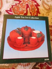 Young  s Miniature Tea Set Apples Resin 1995
