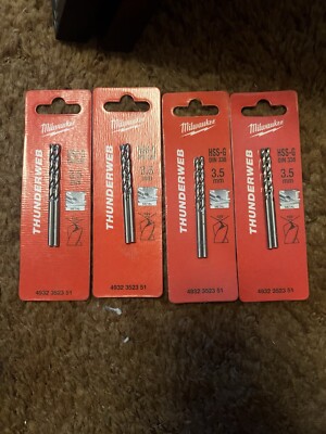 milwaukee thunderweb 3,5mm bohrer hss-g din 338 x4 pakete 