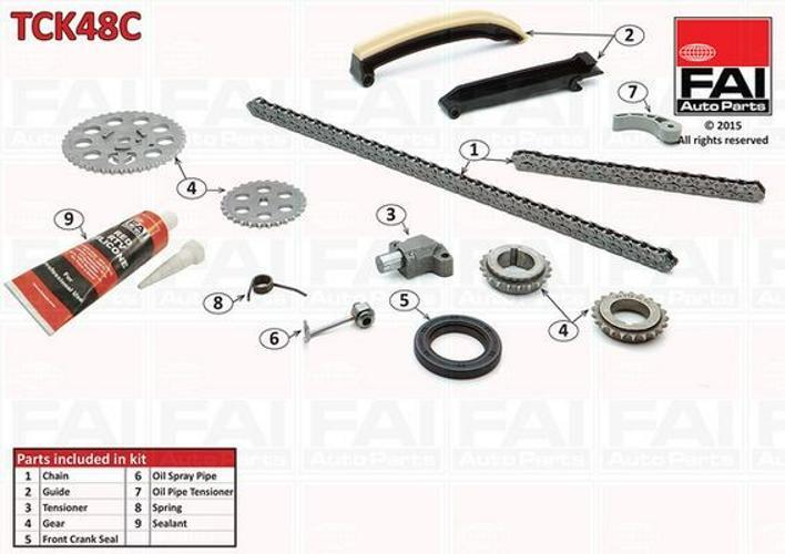 Kit chaîne de distribution Smart Fortwo à haute résistance thermique contre l'usure moteur