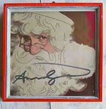 Siebdruck signiert ANDY WARHOL - auf Original Papier der 80er - SANTA CLAUS!