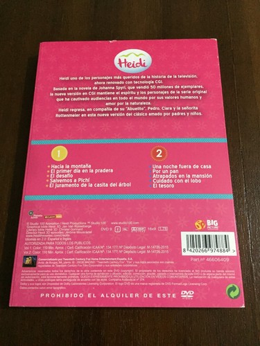 HEIDI - VOLS 1 Y 2 - 2DVD -10 EPS - FUNDA DE CARTON - 220 MIN - MUY BUEN ESTADO - Imagen 4 de 7