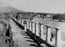 Colonnades surrounding Civic Forum of ancient Roman city OLD PHOTO