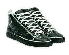 BALENCIAGA ARENA LEATHER HIGH-TOP SNEAKERS SH...