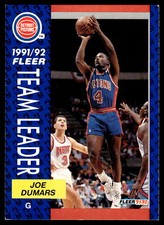 1991 Fleer #379 Joe Dumars   Team Leader Milwaukee Bucks