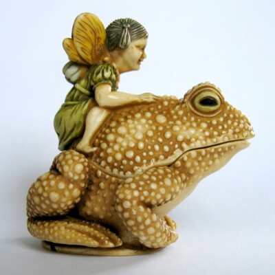 MPS Harmony Kingdom: Good Faerie: Small Fairy Toad / Frog Box Figur #9 Astlee