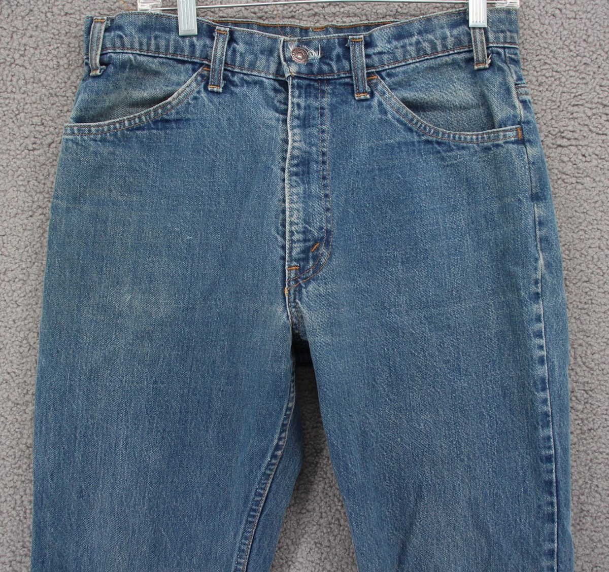 【80s】Levi's 519-0217 Vintage Levi 519 0217 Jeans Men 34 x 32 Blue Orange Tab