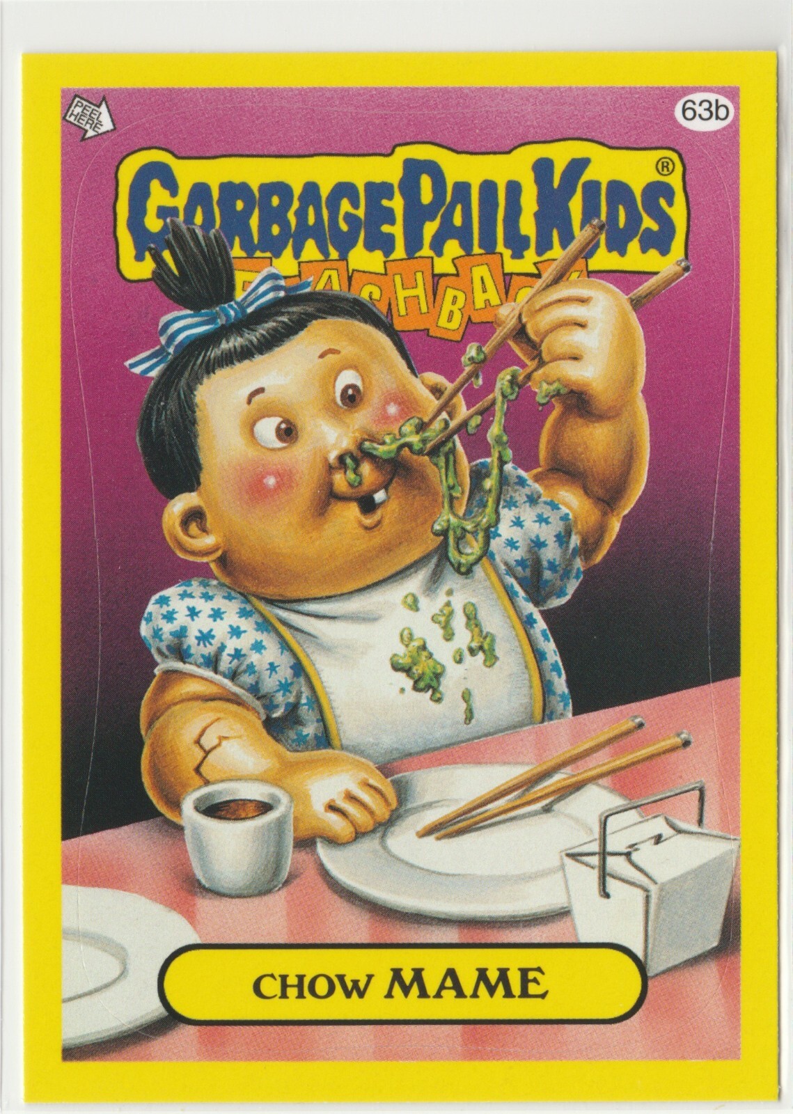 Garbage Pail Kids GPK 2011 Flashback Series 3 FB3 Chow Mame #63b Card