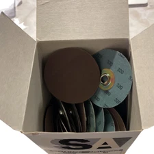 Standard Abrasives 3" Quick Change Sanding Discs 320 Grit A/O 2 PLY 50 Pack