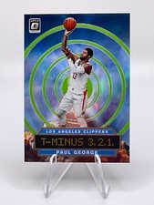 Paul George 2019-20 Donruss Optic T-Minus #3 Lime Green Prizm /149 Clippers