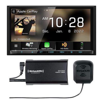 KENWOOD DMX908S EXCELON 6.95'' AM FM HD BT + SXV300V1 SiriusXM Satellite Tuner