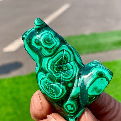 89G Natural glossy Malachite Crystal Handcarved mineral sample - 第 23/24 張圖片