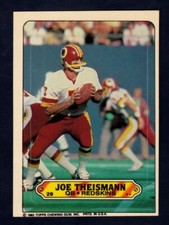 1983 Topps #29 Joe Theismann Washington Redskins sticker / EXMT cond.