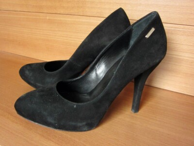 Elegante fast neue Schuhe Absatz 10cm Echtleder 37 schwarz LORIBLU Made in Italy