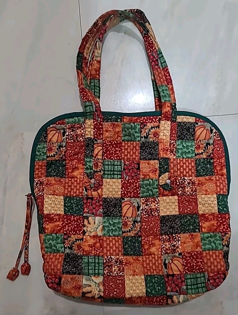 Handmade Cotton Patchwork Quilted Purse with Smal… - image 3
