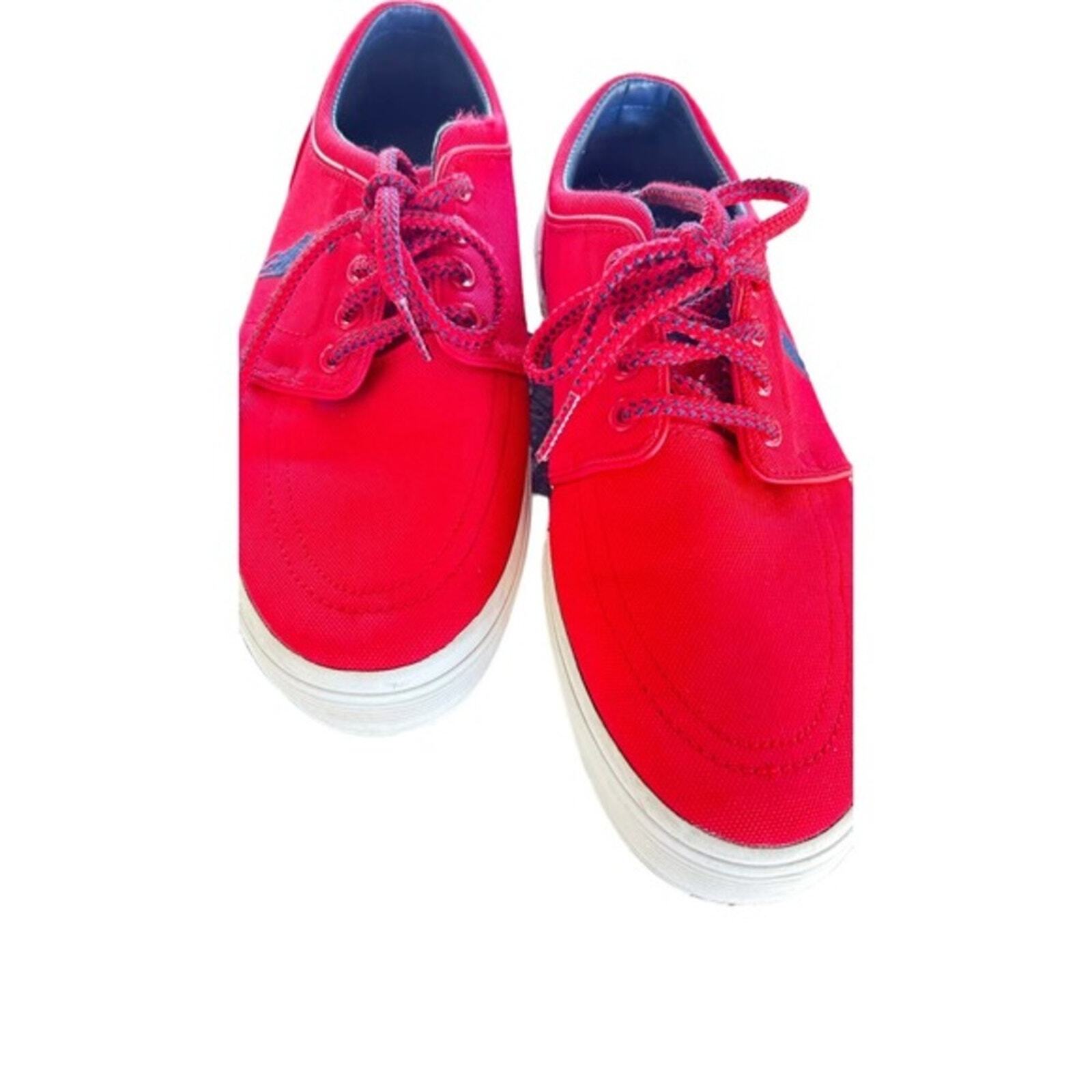 Polo Ralph Lauren Men's‎ Red Classic Faxon Low Pumice Canvas Shoes