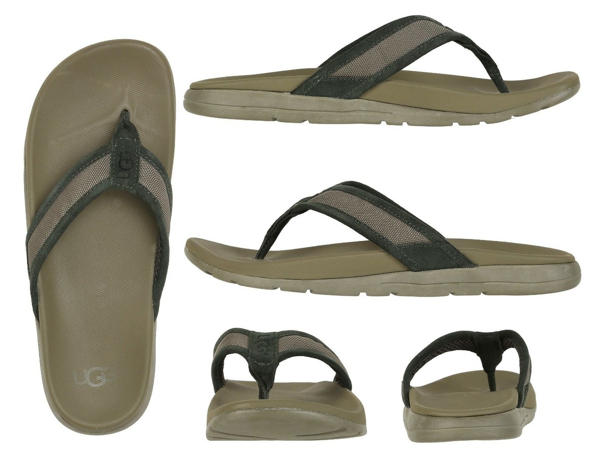 UGG Mens Tenoch Ballistic Flip Flops Beach Sandals  display picture 3