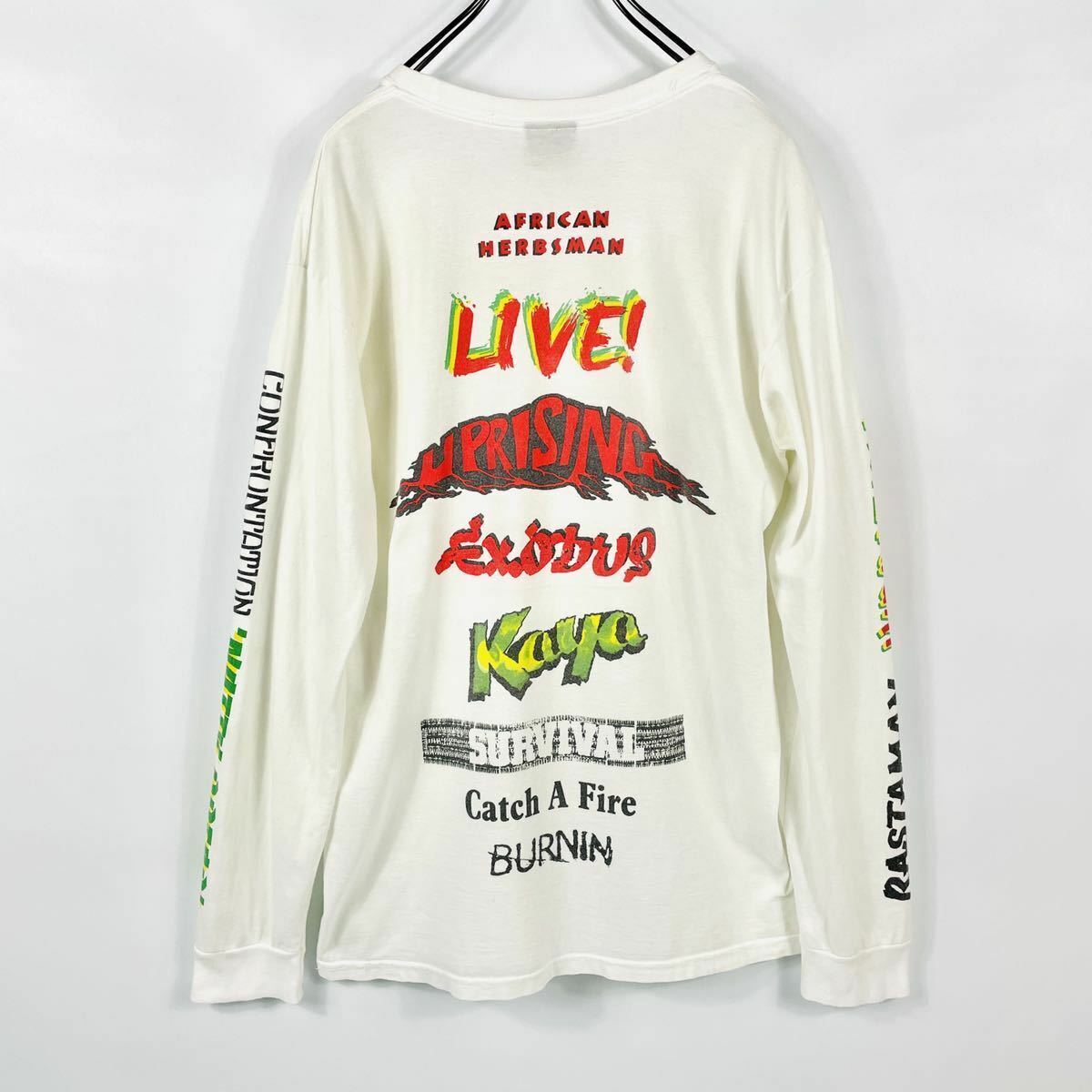 STUSSY BOB MARLEY 2018 collaboration long sleeve T-shirt M