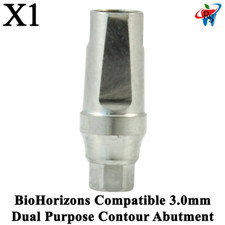 1pcs Dental BioHorizons Compatible 3.0mm Dual Purpose Contour Abutment