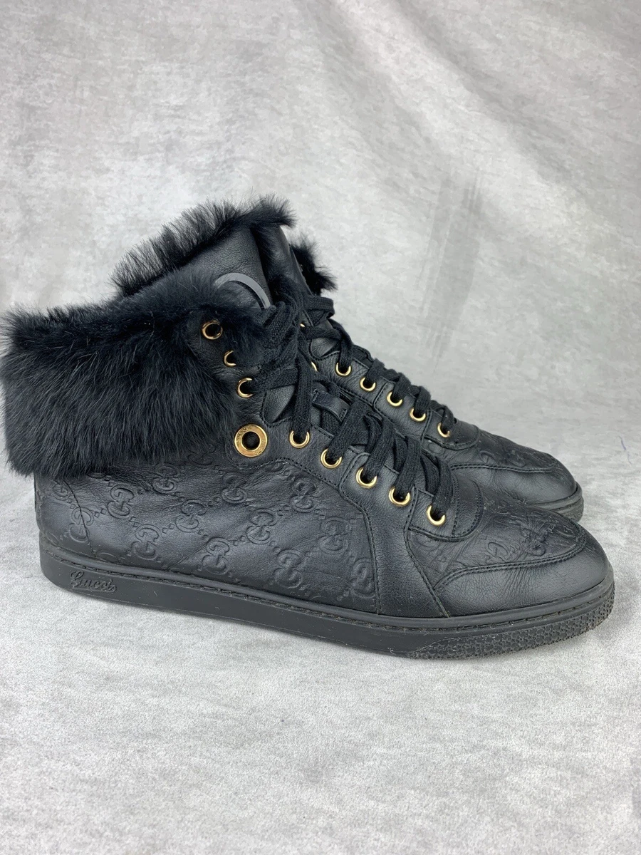 Furry high top best sale sneakers