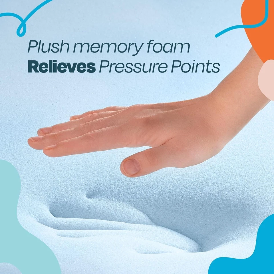 King Size Memory Foam Mattress Topper - 3 Inch Gel Infused Memory Foam Cooling.. - Image 3 of 4