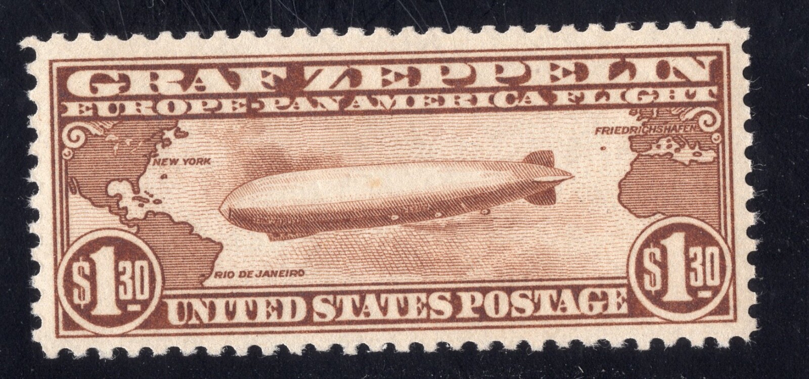 AIRMAIL US SCC14 MNH VF/XF Zeppelin Stamp eBay