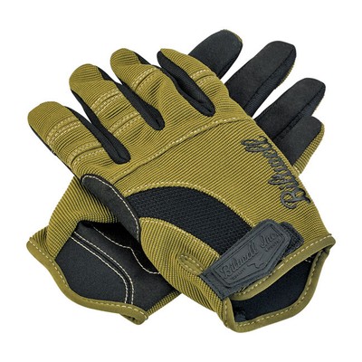 Biltwell Motorcycle Gloves Olive / Black / Tan M