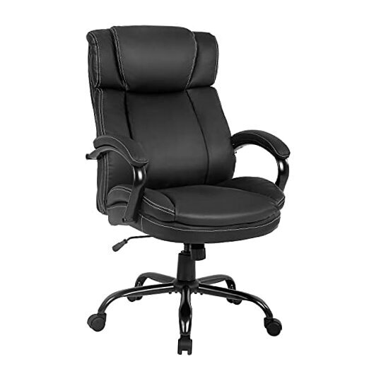 Big and Tall Office Chair 500lbs Wide Seat Ergonomic PU Leather Desk Chair