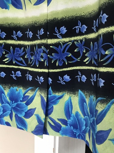 "Vestido para mujer Kathie Lee colección talla 16 azul brillante hawaiano sin mangas 39""" - Imagen 6 de 7