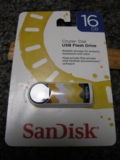 NEW SanDisk Yellow Cruzer Dial USB Flash Drive- 16 gb